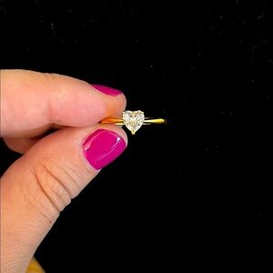 NWOT Adjustable Gold Heart-Shaped Ring
